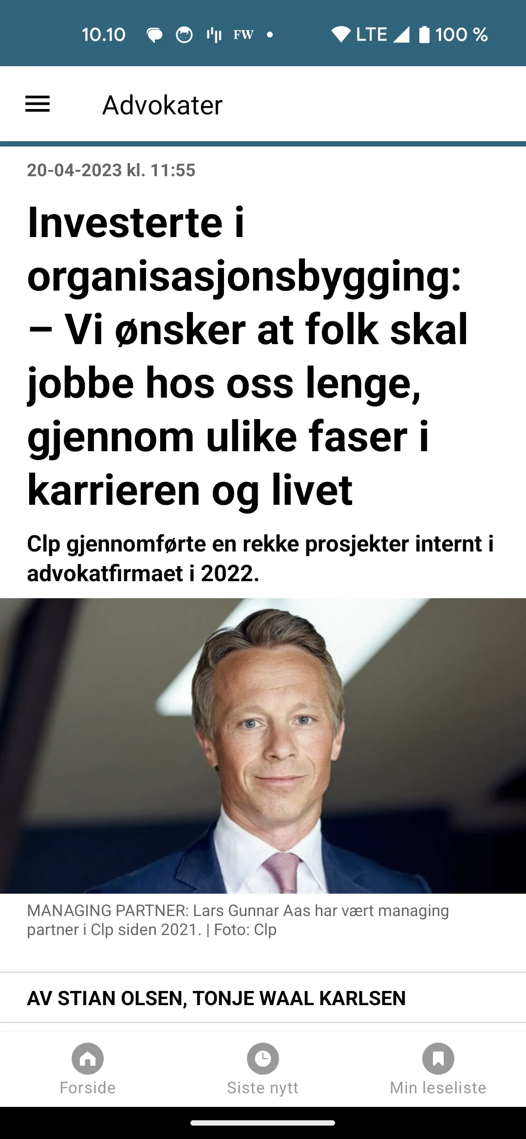 AdvokatWatch Norge screenshot