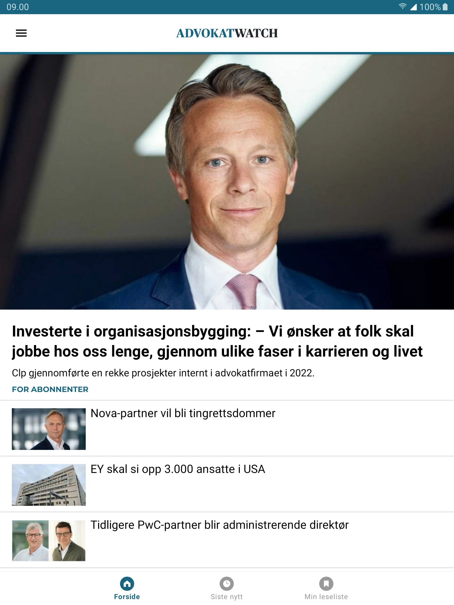 AdvokatWatch Norge screenshot