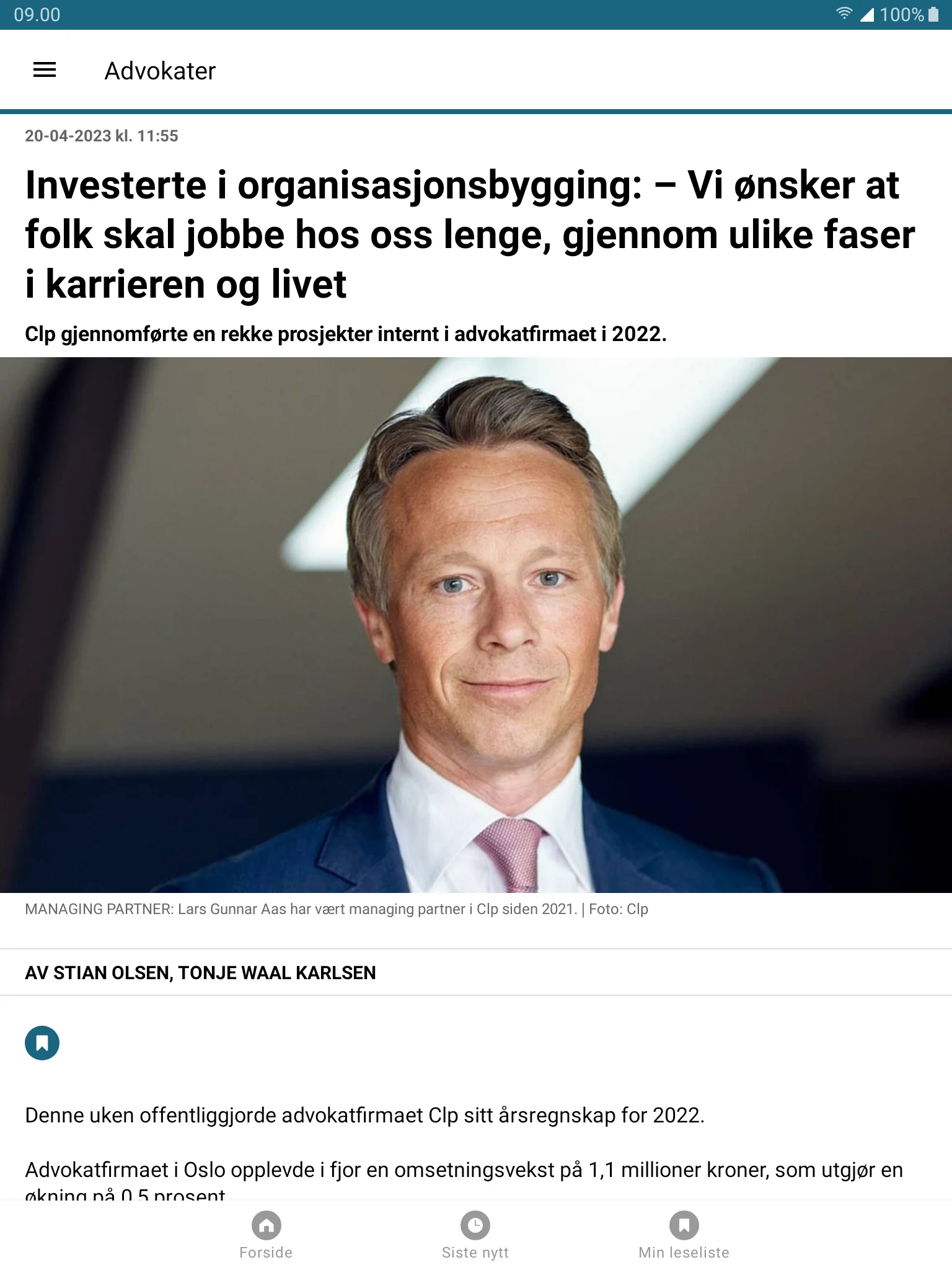 AdvokatWatch Norge screenshot