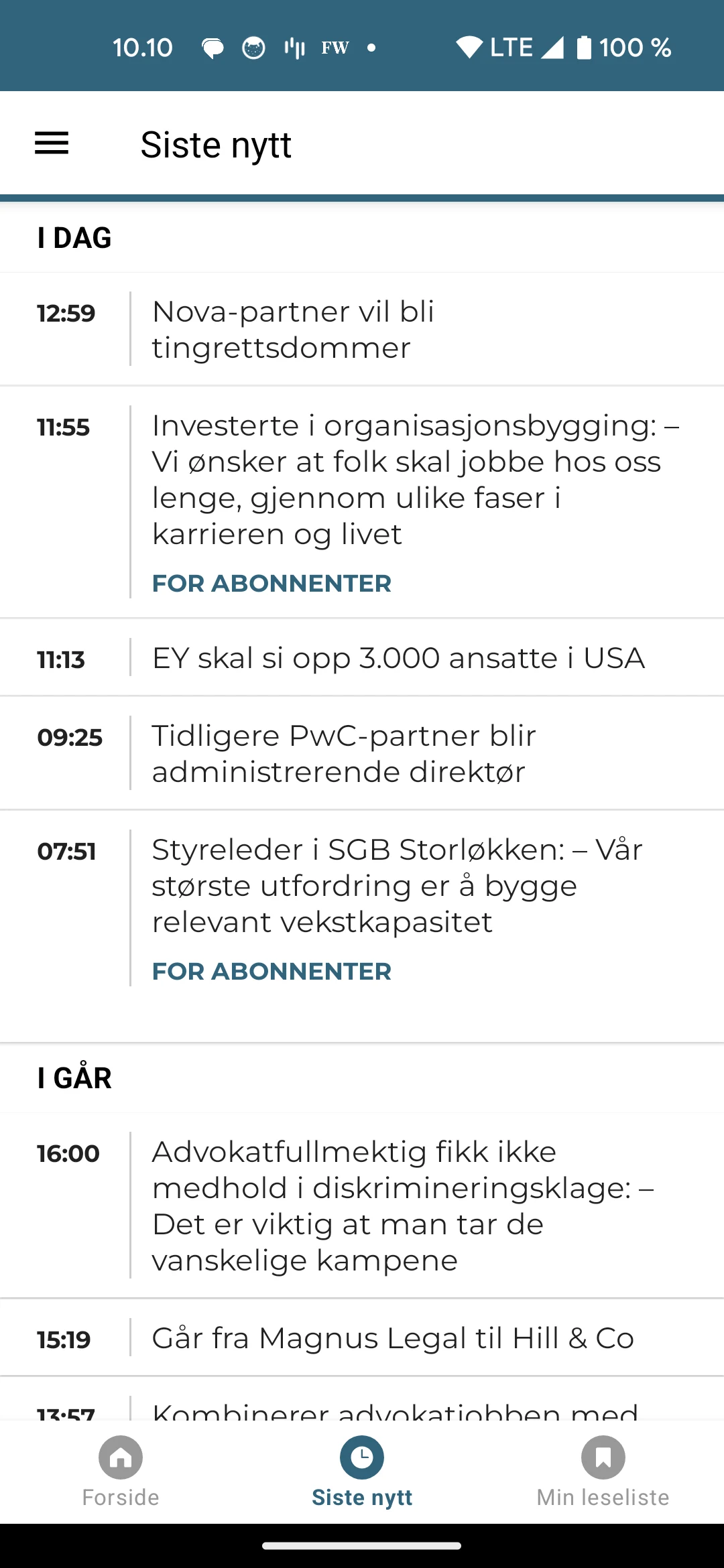 AdvokatWatch Norge screenshot