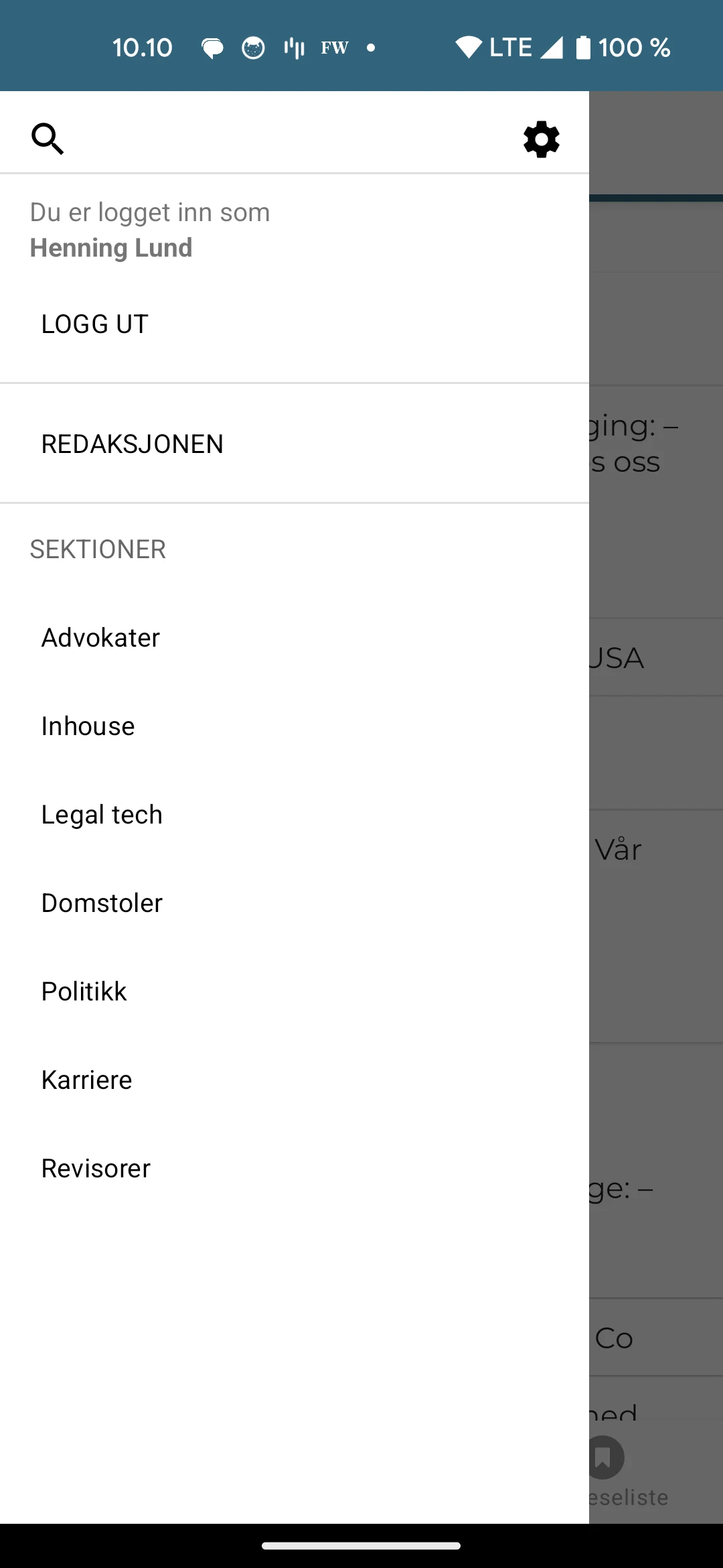 AdvokatWatch Norge screenshot