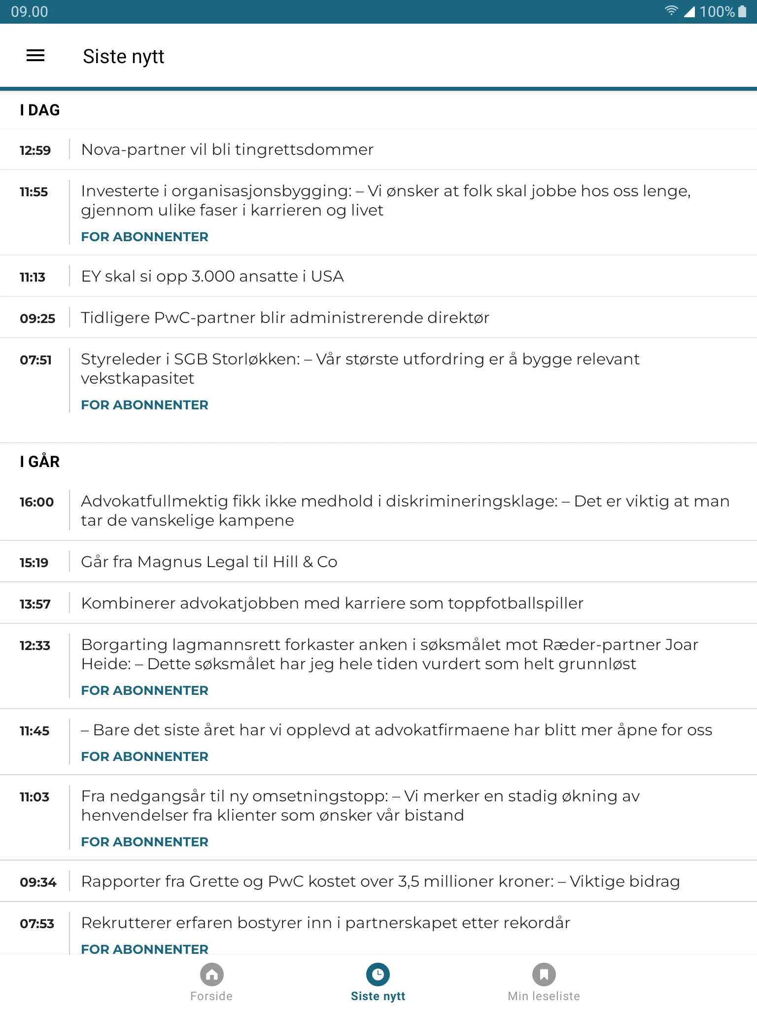 AdvokatWatch Norge screenshot